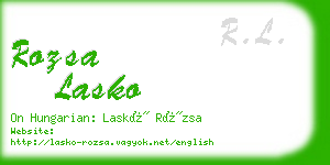 rozsa lasko business card